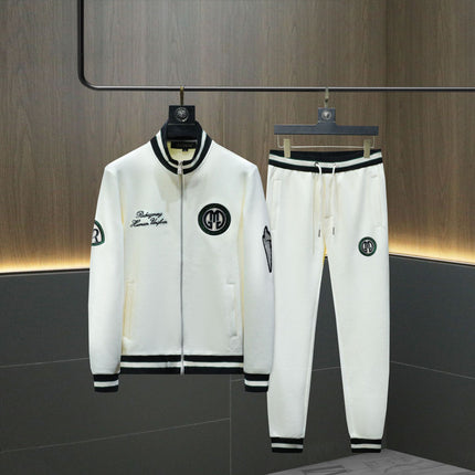New Men's Casual Sports Suit Embroidered Round Neck Sweatshirt Suit Men's Casual Suit Spring and Autumn Clothing