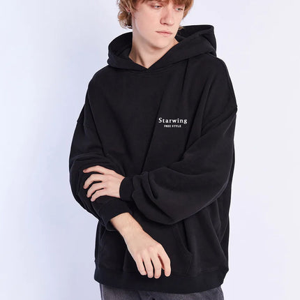 Men's Sweatshirt Hoodie Spring and Autumn Korean Fashionable Loose Letter Printed Pullover Long-sleeved T-shirt Top Trendy Men's