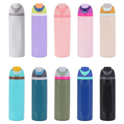 Amazon Fruit Cup 304 Stainless Steel Insulated Cup High-Looking Creative Straw Cup Outdoor Portable Water Cup