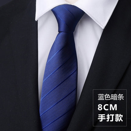 Dress Business Tie Men's and Women's Groom Wedding Black Zipper Korean Narrow No Lazy Striped Bow Tie Plaid