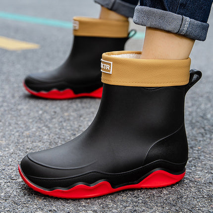 Cross-Border Rain Boots for Women 2025 German Mid-Calf Chelsea Outdoor Waterproof Work Men's Rubber Shoes Waterproof and Non-Slip