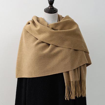 Wool Scarf Korean Style Double-Sided Scarf for Women Autumn and Winter Warm Men's Shawl Versatile Cashmere Scarf Wholesale
