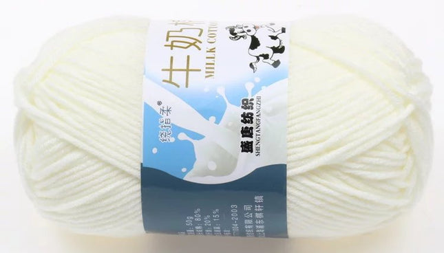 Five-Strand Milk Cotton Wool Ball Wholesale Medium Thick Thread Crochet Doll Shoes Scarf Handmade DIY Knitting Material Package