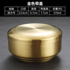 14cm Korean-style bowl (gold with lid)