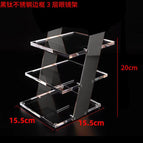 Black titanium frame 3-layer glasses frame