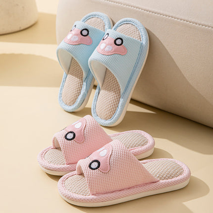 Male and Female Baby Summer Cartoon Car Four Seasons Linen Children's Sandals Open-Toe Slippers