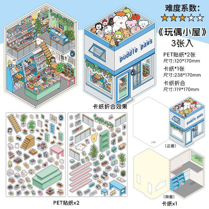 Infeel.Me Extra Large Scenery Stickers Today's Business Hours Open - Part Twelve DIY Journal Scene Stickers