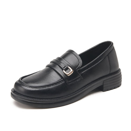 Mom's Shoes with Soft Soles, Comfortable Single Shoes for Middle-Aged and Elderly Women, New 2026 Flat Non-Slip Leather Shoes for Spring and Autumn