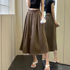 Eight-point culottes [oblique pocket]-brown / 2XL/[70.00 kg-80.00 kg]]