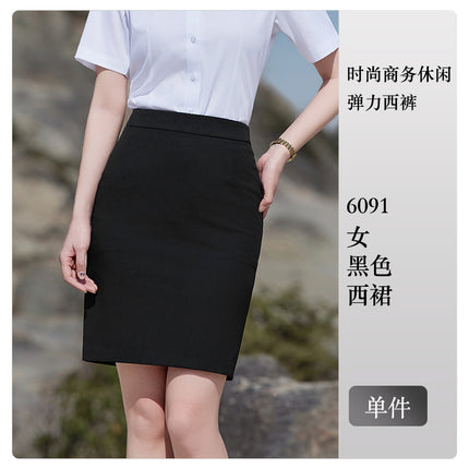 Blue Short-Sleeved Shirt for Women 4S Shop Work Clothes Professional Wear No-Iron Formal White Shirt Men and Women Same Style Business Workwear