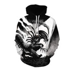 Black and white scorpion pullover / S