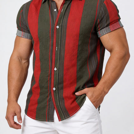 2026 Amazon Foreign Trade Men's Short-Sleeve Shirts, Men's Collared Printed Shirts, Men's Hawaiian Floral Shirts