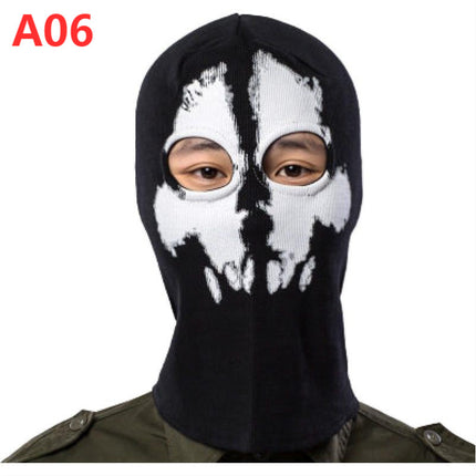 Cross-border manufacturers Halloween cs headgear call of duty personality ghost headgear windproof warm riding headgear mask
