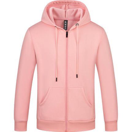 Autumn and Winter Men's and Women's Sweatshirts Thickeneded Zipper Casual Sweatshirts with Printable Logo Warm Hooded Jackets Workwear Thick Sweatshirts