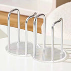 Two-seater striped cup holder-silver