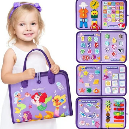 Cross-border Children's Busy Board Dressing Buckle Learning Board Felt DIY Early Education Toys Quiet Book Felt Learning Board