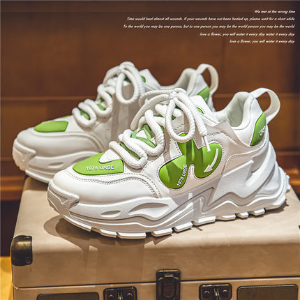 Men's Sports Shoes, Fashionable Niche Thick-Soled Casual Shoes, Korean Style Student Low-Cut Dad Shoes, Drop Shipping