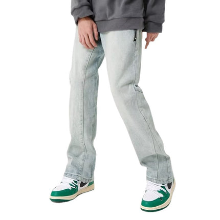 American Style High Street Vibe Style Pants Washed Old Dipped Loose Fashionable Fried Jeans Straight Slim-Fit Casual Pants