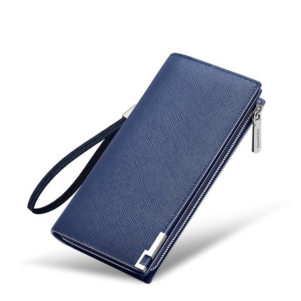 Boston Wallet Men's 2026 New Id Card Holder Vintage Genuine Leather Clutch Youth Trendy Large Capacity Long Wallet