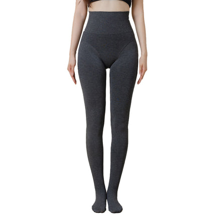 Tall lengthened warm bottoming pantyhose women's autumn and winter can be worn outside the fleece-lined thick pressure thin leg socks wholesale