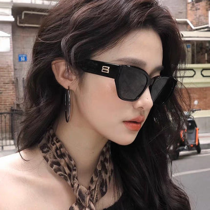 2025 New Large-Frame Sunglasses for Women, High-End Beach Style, Trendy Influencer Style, Street Photography, Slimming Effect for Square and Round Faces