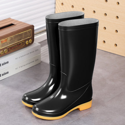 Women's High-Tube Rain Boots for Labor Protection, All-Season Rain Shoes, Kitchen Rubber Shoes, Mom's Cleaning Waterproof Shoes, Market Water Boots, Women's Shoes