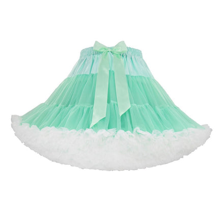 Adult Petticoat Daily Style Ultra-Puffy Nylon Lolita Cloud Petticoat Seamless Marshmallow Violent Puffy Skirt
