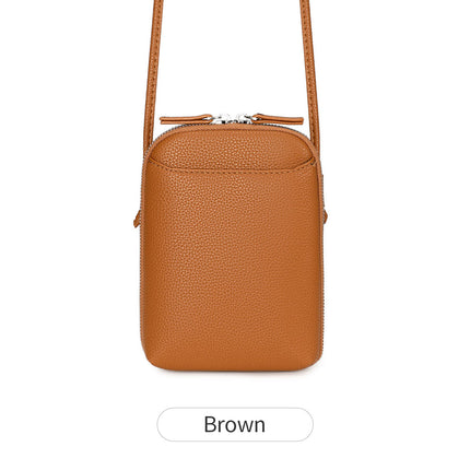 Summer Fashion Simple Women's Crossbody Bag Vertical Versatile Solid Color Mini Mobile Phone Bag Niche Design Shoulder Bag