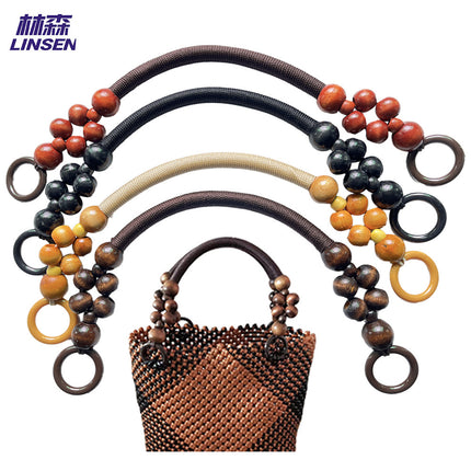 Wooden Bead Bag Handle / Poignée Perles Bois