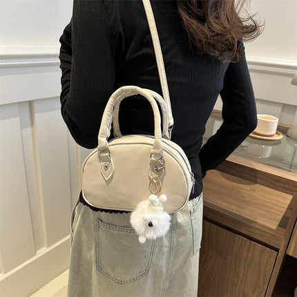 South Korea's 2025 New Niche Satchel Small Square Bag for Women, Exquisite and Versatile Diagonal Bowling Bag Boston Pillow Bag