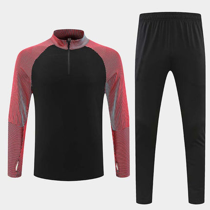 Spring and Autumn Sports Suit Half-Zip Jacket Men's Fitness Cycling Track and Field Outdoor Leisure Football Sports Training Clothing