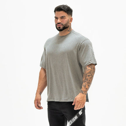 New Arrival Muscle Fitness Brothers Sports Short-sleeved Men's Summer Round Neck Loose Large Size Casual Running Training T-shirt