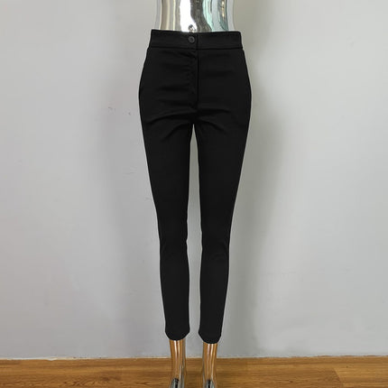 South Korea Dongdaemun Commuter Elastic Slim Slim Look Sexy Figure Elegant All-match Legs Casual Trousers Women