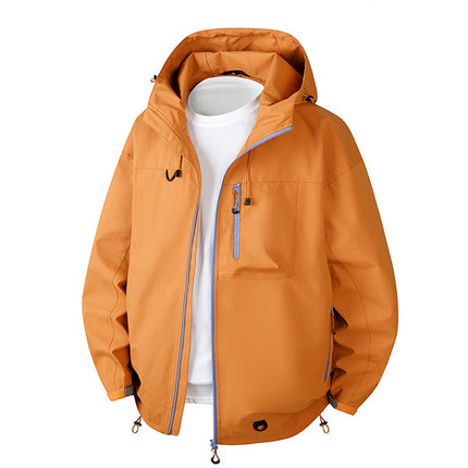 Soft Shell Jacket for Men and Women, New Three-In-One Detachable Single-Impact Hooded Jacket, Outdoor Windproof and Waterproof Mountaineering Jacket
