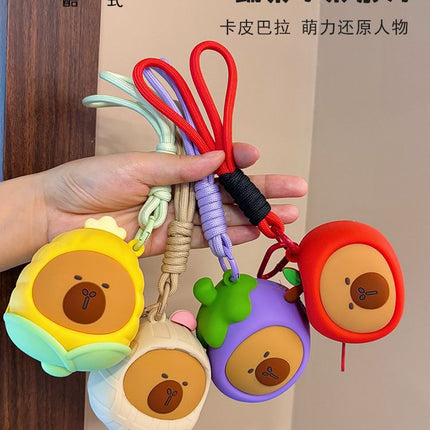 New Kapibala Vegetable Coin Purse Earphones Mini Storage Small Wallet Children's Cartoon Creative Bag Pendant