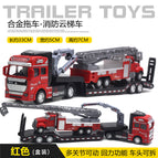 Red alloy car fire trailer with ladder car
