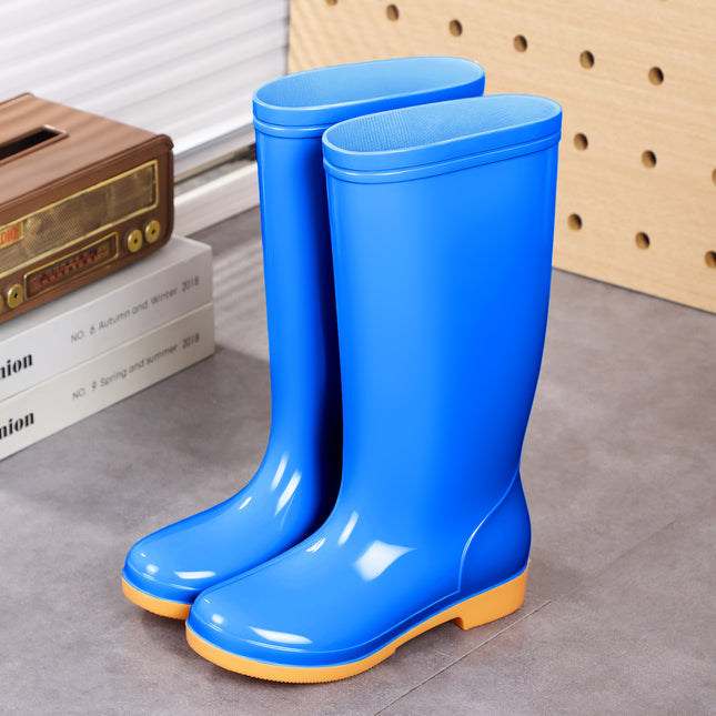 Multicolor High Rain Boots, Labor Protection Boots, Lightweight Pvc Anti-Slip Mesh Lining, Women's Rain Boots, Kitchen Cleaning Water Boots, Rubber Shoes