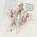 L024-442-02 pink edge / 70cm wrinkled square towel