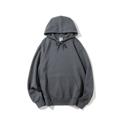 Japanese-Style Simple Sweatshirt 300g Heavyweight Healthy Fabric Hoodie Matcha Green Avocado Green Brightening Loose Top