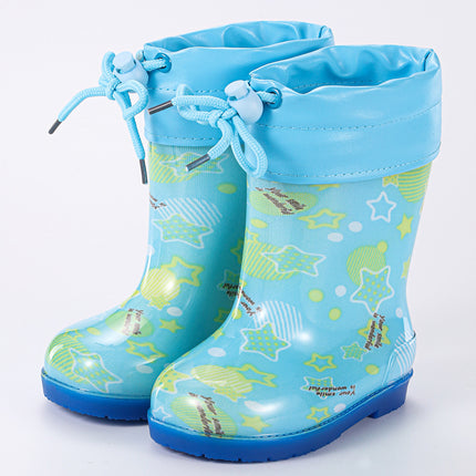 Children's Rain Boots Baby Rain Boots Primary School Boys and Girls Waterproof and Warm Outdoor Non-Slip Wear-Resistant Water Shoes Cross-Border Export