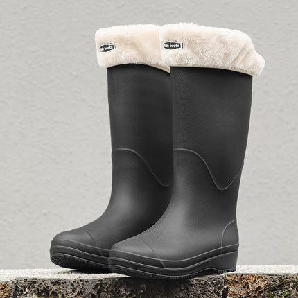Cross-Border Foreign Trade Russian and Korean Women's Long Rain Boots, High Rain Boots, Waterproof Rubber Shoes, Overshoes, Non-Slip and Wear-Resistant
