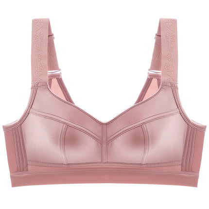 plus size Underwear Women's chubby girl 150.00kg Large Chest Small Bra Thin Full Cup Bra Auxilis E Cup Ultra Thin Cup