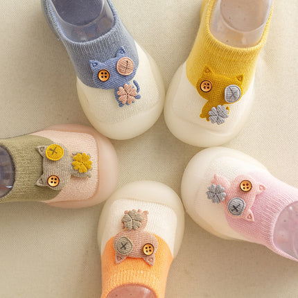 Spring new children's toddler shoes floor socks shoes non-slip soft bottom anti-drop heel baby cartoon doll toddler wholesale