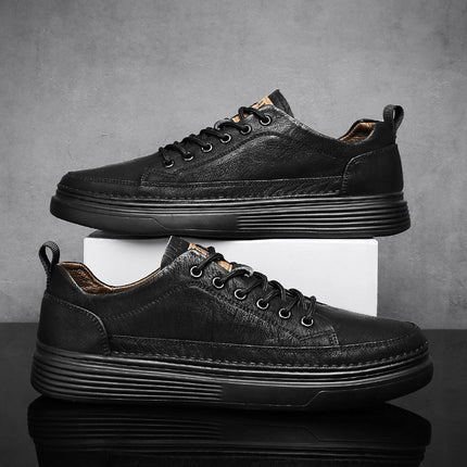 Men's Shoes Spring Business Casual Soft-soled Leather Labor Protection Work Chef Kitchen Sneakers All-match Trendy Shoes 2025