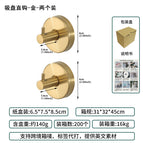 Suction cup straight hook - gold - 2 pack