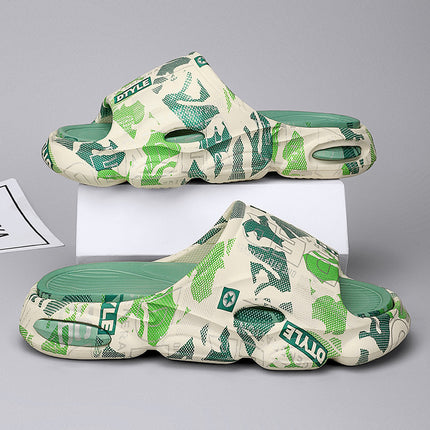 Coconut Slippers for Men's Summer Outer Wear for Teenagers, Thick-Soled Casual Sports Seaside Beach Sandals