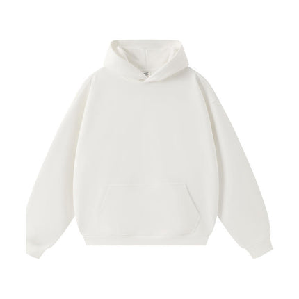 American Trendy Brand 450g Heavy Weight Terry Off-Shoulder Hooded Sweatshirt Men's Spring & Fall Hoodless Rope Loose Hoodie Wholesale