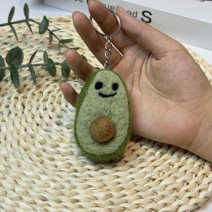 Nepalese Handmade Wool Felt Finished Vegetable and Fruit Bag Pendant Cute Bread Keychain Creative Decoration