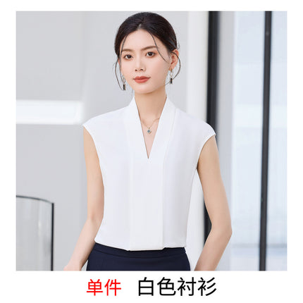 High-end business attire suit female summer management work clothes jewelry shop beauty salon hotel front desk reception work clothes