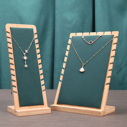 Creative bamboo L-shaped detachable necklace board necklace pendant bracelet jewelry counter live display rack necklace board